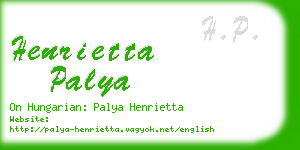 henrietta palya business card